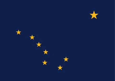 Alaska - flag of state of USA Illustrazione stock