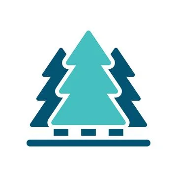 Alaska Forest Pine Tree Symbol Stock-Illustration