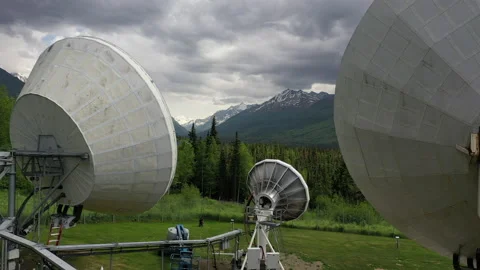 Alaska Forests with ground satellites Stock Footage 162061583