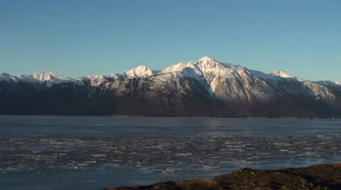 Alaska Frozen Current Stock Footage 49343543