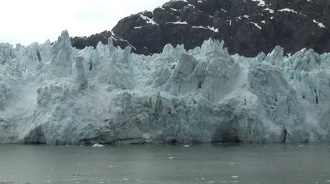 Alaska Glacier on a cloudy day Stock Footage 63191708