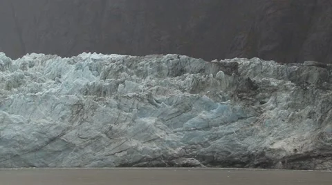 Alaska Glacier Cloudy Video stock 68178351