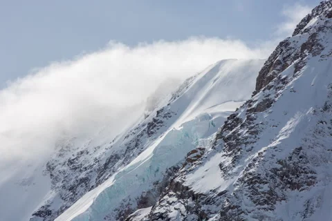 Alaska Glacier - ice and clouds - timelapse Stock Footage 246708907