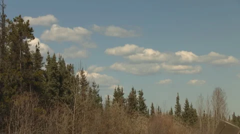Alaska Highway Alcan Cloud Time Lapse, Northern B.C., Canada Video stock 5295256