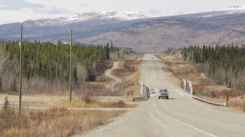 Alaska Highway Stock Footage 79035959
