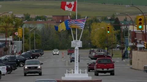 Alaska Highway Mile Zero Marker Stock Footage 8987953