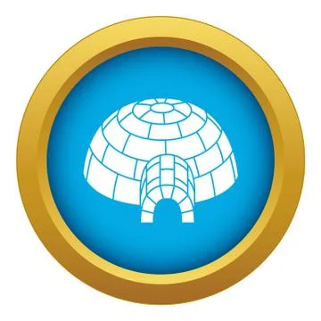 Alaska igloo icon blue isolated Stock Illustration
