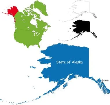 Alaska map Stock Illustration