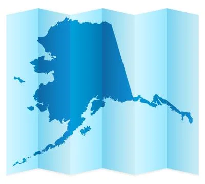 Alaska map Illustrazione stock