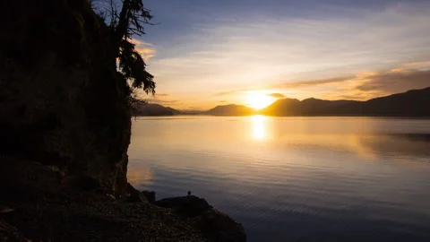 Alaska Ocean Sunset Timelapse 스톡 동영상 310564625