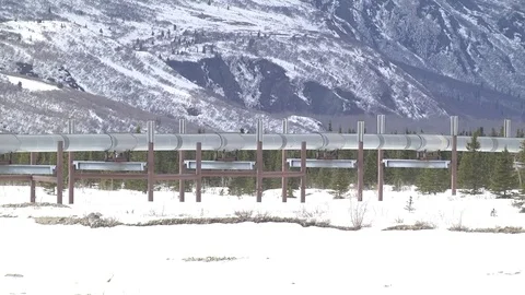 Alaska Pipeline Stock Footage 77135265
