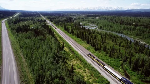 Alaska Railroad Stock Footage 117421924