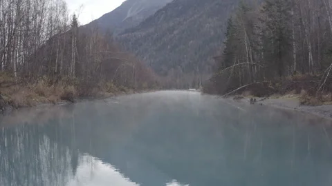 Alaska River Fall 01 Video stock 321706185