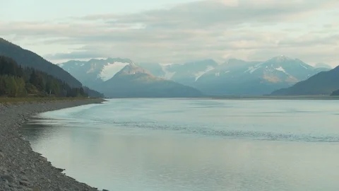 Alaska River &amp; Glacier Stock Footage 122164131