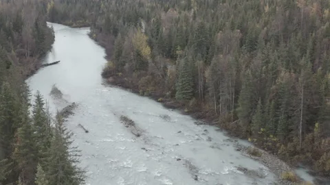 Alaska Rushing River 01 Video stock 321705218