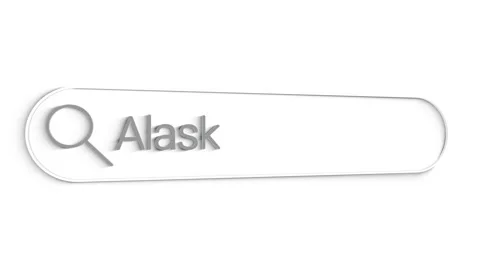 Alaska Search Bar Close Up Single Line Typing Text Box Layout Web Database Video stock 151548895