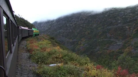 Alaska Skagway Train Side View Stock Footage 45265714