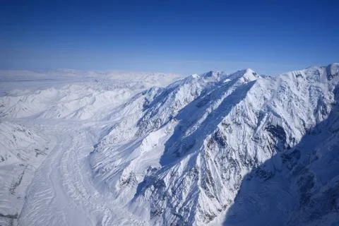 Alaska snow mountain Stock Photos