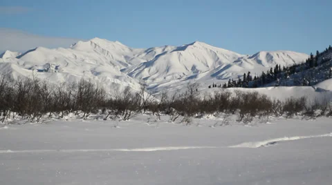 Alaska Snow Mountain Ridges Stock Footage 38764535