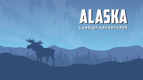 Alaska State with beautiful view Stock Footage 295730456
