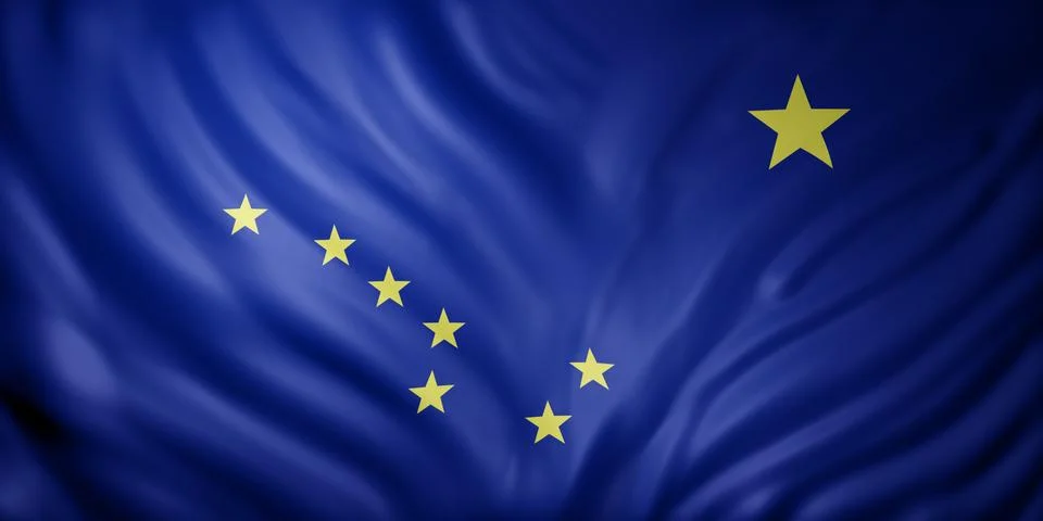 Alaska State flag Stock Illustration