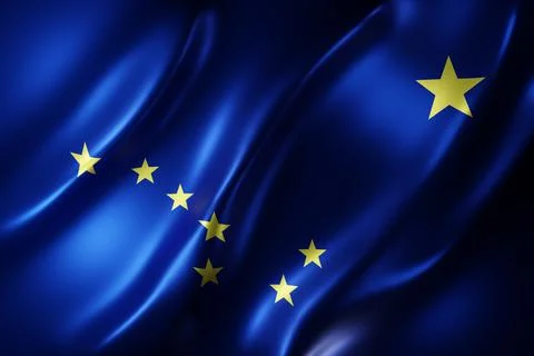 Alaska State flag Stock Illustration