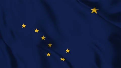 Alaska State Flag Loop 4K Stock Footage 243873425
