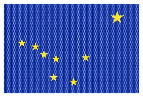 Alaska State Flag White Dots Illustrazione stock