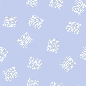 Alaska state line seamless pattern Stock Illustration