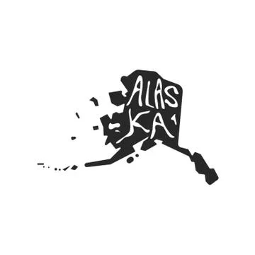 Alaska State Map Illustrazione stock