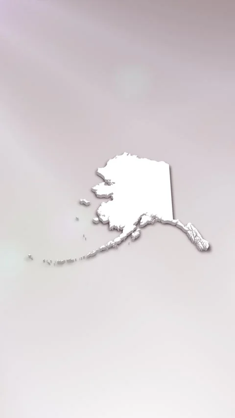 Alaska State Map Intro Stock Footage 261977145