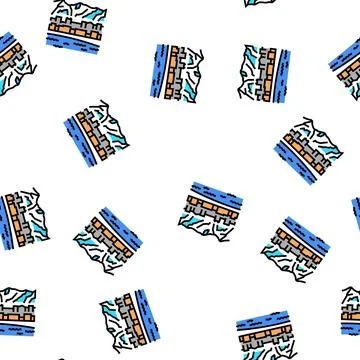 Alaska state vector seamless pattern Illustrazione stock