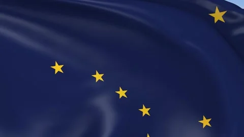 Alaska State Waving Flag Background Loop Stock Footage 317845909