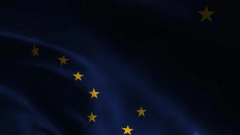 Alaska State Waving Flag. Flag of Alaska Waving Animation. Stock Footage 263839183