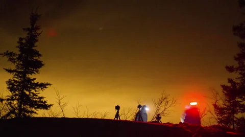 Alaska sunrise, behind-the-scenes multi-cam time-lapse #2 Video stock 36295028