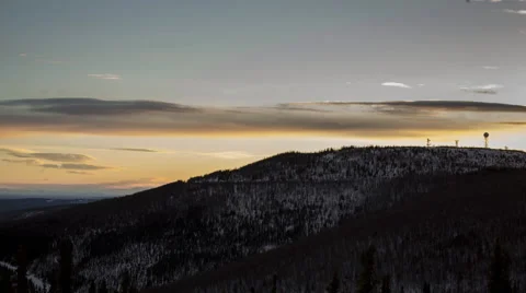 Alaska, Sunset on Mount Aurora Stock Footage 61721507