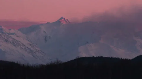 Alaska Sunset Timelapse Stock Footage 236435343