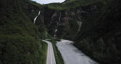 Alaska Waterfalls Stock Footage 212456555