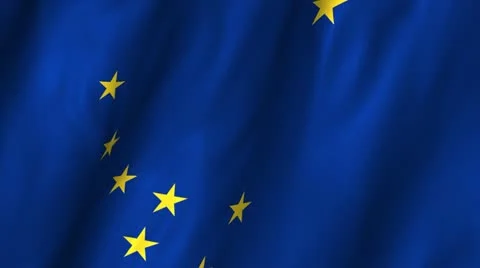 Alaska Waving Flag Stock Footage 12235197