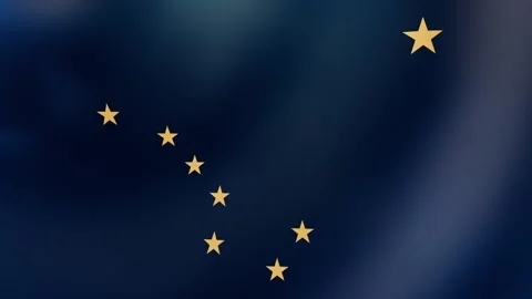 Alaska Waving Flag Stock Footage 297317361