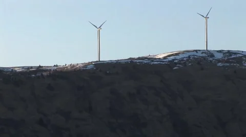 Alaska Wind Turbines Stock Footage 52365964