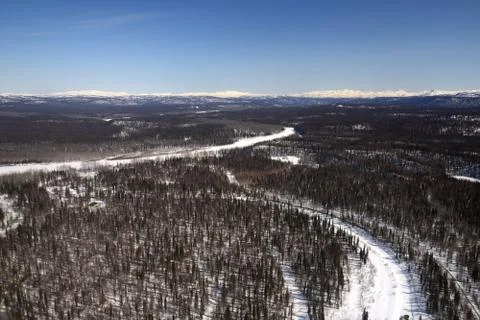 Alaska winter landscape Stock Photos