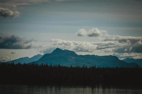 Alaskan Cloudscape Over Wilderness Stock Photos