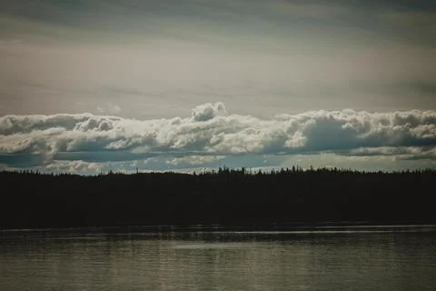 Alaskan Cloudscape Over Wilderness Stock Photos