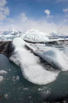 Alaskan glacial flow 스톡 사진