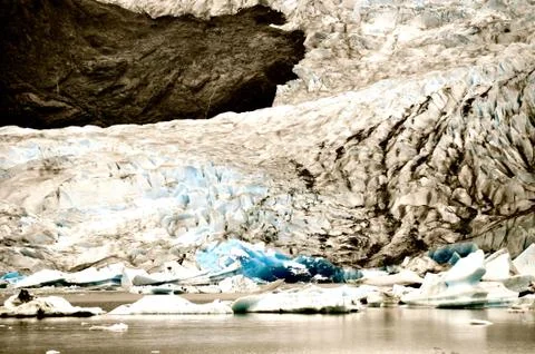 Alaskan glaciers Fotos Stock