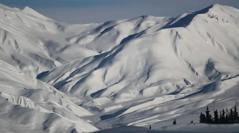Alaskan Hills Snow Stock Footage 38765256