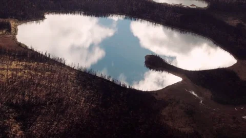 Alaskan Lakes from the sky Stock Footage 81143804