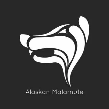 Alaskan malamute dog vector Stock Illustration