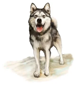 Alaskan malamute Stock-Illustration
